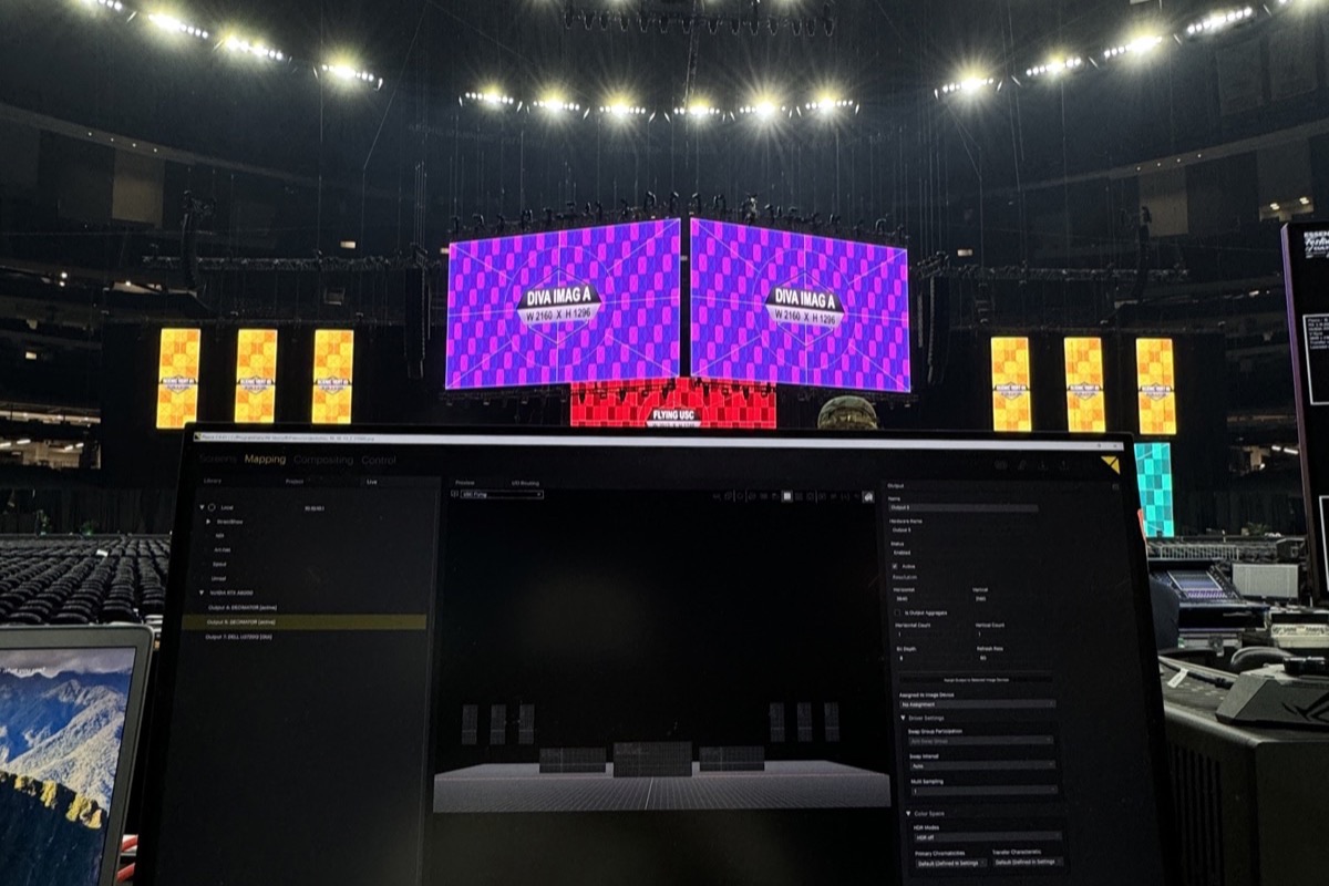 Pixera media server running IMAG mapping at Janet Jackson's Essence Festival set